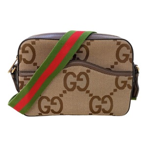 グッチ GUCCI ジャンボGGメッセンジャーバッグ 675891 キャンバス ショルダーバッグ レディース 中古