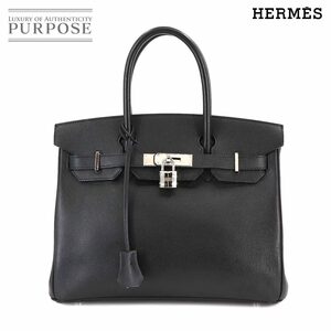 エルメス HERMES バーキン30 ハンド バッグ エプソン ブラック □N刻印 シルバー 金具 Birkin 30 90229405