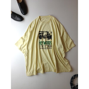 TICCA ティッカ THE HEYWOODS スクエア Tシャツ コットン100％ 半袖 カットソー トップス 黄色 イエロー36