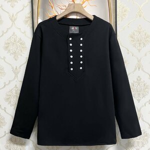 定番EU製＆定価4万◆UABONI*Paris*トレーナー*ユアボニ*パリ発◆ 快適 通気 ソフト シンプル スウェット カットソー 個性 日常 M/46