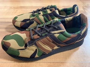 美品、ビンテージ、レア! ADIDAS アディダス OREGON CAMO オレゴン カモ カモフラージュ柄 2002年製 28cm US10 オリジナル 迷彩 フランス