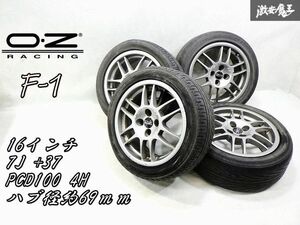 レア！軽量！●OZ Racing オズ F-1 F1 ホイール 4本 16インチ 7J +37 PCD100 4H 4穴 ハブ径約69ｍｍ ミニ マーチ ロードスター シビック