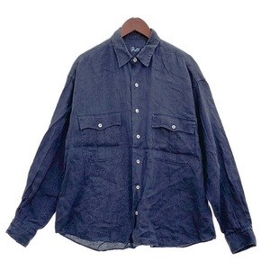 Porter Classic ROLL UP LINEN SHIRT ロールアップ リネン シャツ 長袖 ブラウス 麻 シンプル ポータークラシック トップス DM12541■