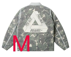 極少 即発送 24AW PALACE BEAMS COACH JACKET FLEECE LINED CAMO M パレス ビームス コーチ ジャケット カモ フリース ライニング アウター