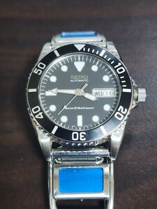 セイコー SEIKO ダイバーズウォッチ 7S26-0050 自動巻き メンズ腕時計 ブラック文字盤 デイデイト 3針