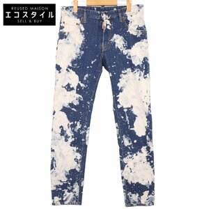 DSQUARED2 ディースクエアード 19SS ブルー S74LB0510 S30342 ブリーチ加工 SKATER JEAN ブルー 48 ボトムス デニム メンズ 中古