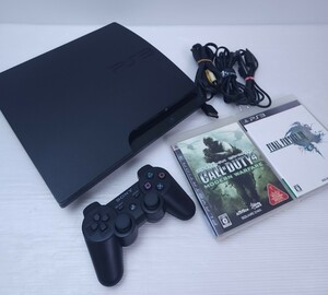 美品/動作品 ソニー PlayStation3 PS3本体 CECH-3000A 160Gbブラック コントローラ プレステ3 ゲーム セット FW4.78 (-1)^