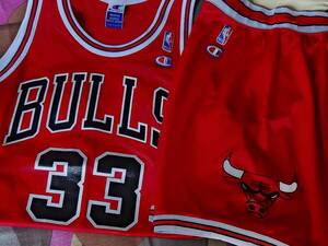 90sチャンピオンNBAユニフォームジャージセットアップBULLSブルズスコッティピッペン33ビンテージ