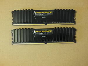 【正常動作品】 CORSAIR VENGEANCE LPX DDR4 16GBx2枚 合計 32GB 正常品 CMK32GX4M2A2666C16　　メモリ　RAM