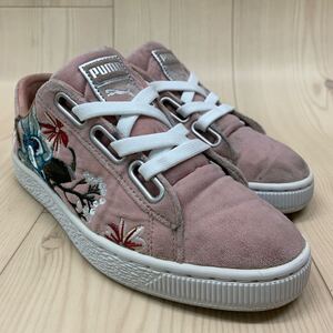 KFK1 PUMA プーマ BASKET HEART HYPER EMBROIDERY バスケットハートハイパーエンブロイダリー ローカットスニーカー レディース 23cm