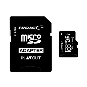 HIDISC microSDHCカード 128GB CLASS10 UHS-1対応 SD変換アダプタ付き HDMCSDX128GCL10UIJP3 /l
