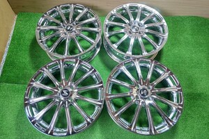 中古ホイール Strategy 17×5.5j 4H100 4H車 カッコいい アルミホイール 等 メッキ 送料込み A410