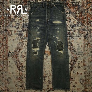 【傑作品】 RRL Bonneville Buckle Back Jeans 【31×32】 ボンネビル バックルバック ジーンズ デニム サスペンダー 月桂樹 肉厚16オンス