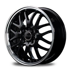 マルカ ホイール ヴァーテックワン エグゼ10 スバル プレオプラス 350/360系 MID 【14×4.5J 4-100 INSET45 グロッシーブラック】 1本単品