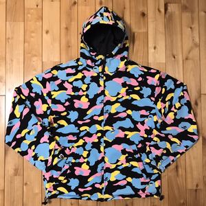 ★リバーシブル★ マルチカモ パーカー Mサイズ a bathing ape BAPE hoodie cotton candy camo multi jacket エイプ ベイプ ブルゾン 073