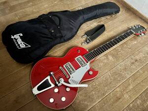 極希少 Greco RJ-85 RD 1988年 日本製/Gretsch Roc Jet (7613) style/ マホガニーボディ P.U:G-TRON 搭載/ギグケース付(検 Duo jet Bigsby)