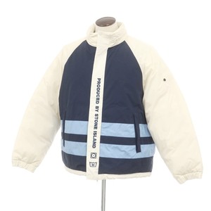 【中古】シュプリーム Supreme 2023年秋冬 Stone Island Reversible Down Puffer Jacket ダウンジャケット アイボリー系【サイズXXL】