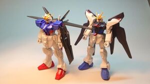 1/144 フォースインパルス＆ストライクフリーダムガンダム※パーツ欠品、シール添付アリ　ガンプラ 完成品 ジャンク