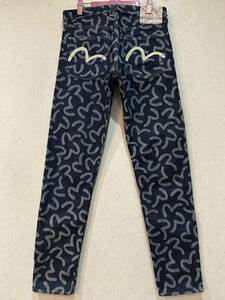 ※EVISU エヴィス エビス LOT 5500 カモメペイント ジャガード デニムパンツ 濃紺 32 　　　　 BJBB.AA