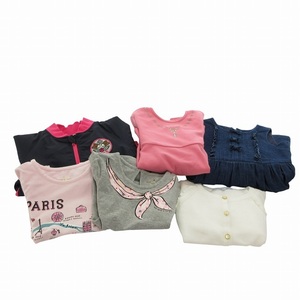 KATE SPADE CASTELBAJAC ANNA SUI他 ワンピース Tシャツ カーディガン まとめ 6点 長袖 ノースリーブ 100 110 女の子 ピンク 紺 黒