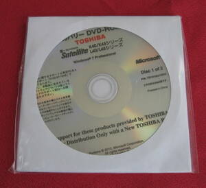 ◎TOSHIBA Satellite K40/K45/L40/L45シリーズWindows 7 Professional リカバリーDVD-ROMディスク☆ ☆ ☆