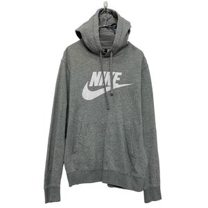 NIKE ロゴ スウェット パーカー ナイキS グレー 裏起毛 プルオーバー 古着卸 アメリカ仕入 a607-6949