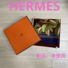 HERMES 大判スカーフ　カレ90 オウム　カシミヤ/シルク　新品、未使用