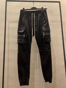 rick owens リックオウエンス カーゴジョグ　レザーパンツ　48 cargo jog pants