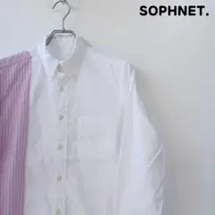 SOPHNET.　ソフネット　ドッキングシャツ　ストライプ