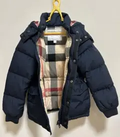 Burberry Children ダウンコート ネイビー チェック柄