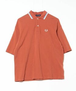 「FRED PERRY」 半袖ポロシャツ S ブラウン メンズ