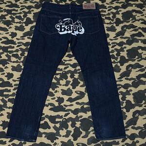 XXL peanuts snoopy jeans denim pants bapesta エイプ A BATHING APE ジーンズ デニム スヌーピー