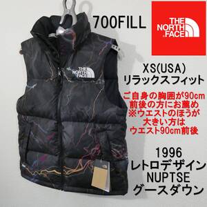 新品 1996レトロヌプシベスト ダウンベスト ノースフェイス ダウンジャケット ヌプシジャケット 黒 The North Face XS S M L 700フィル