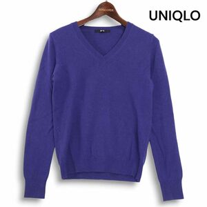 UNIQLO ユニクロ 秋冬★ カシミヤ100% Vネック ニット セーター Sz.S レディース　K4T01656_A#K