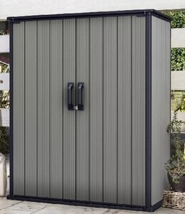 202409 ケター プレミアトール 物置 140 x 74 x 170 cm KETER Premier Tall Shed 二重壁パネル メンテナンスフリー 61679