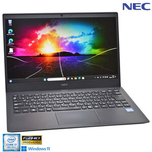 13.3型 フルHD モバイル NEC VersaPro VKV18/G-6 Core i7 8565U M.2SSD512G メモリ8G Wi-Fi USBType-C Webカメラ Windows11