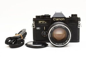 [美品]キヤノン CANON FTb QL 一眼レフ 35mm フィルムカメラ ブラック 黒＋ LENS FD 50mm f/1.4 2331727