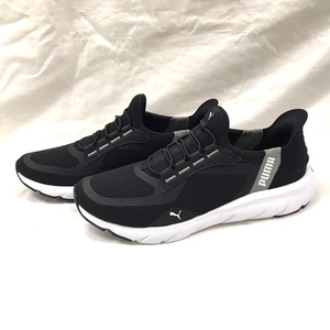 未使用 PUMA スニーカー SOFTRIDE FLEX LACE EASE IN WD ブラック 25cm 309901-01 [jgg]