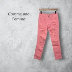 【Comme une Femme コムアンファム】ストレッチ　テーパードパンツ