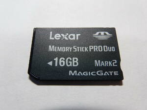 送料無料　美品　メモリースティック PRO Duo 16GB　Lexar製　レキサー製　動作確認済