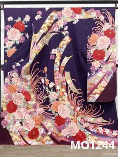 振袖 豪華 銀通し ラメ刺繍 金彩 紋意匠 身丈166cm パールトーン