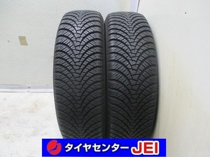 155-65R13 9分山 ダンロップ オールシーズンマックスAS1 2021年製 中古タイヤ【2本】送料無料(M13-6013）