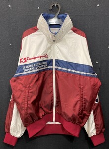 r2_4792ｍ Champion チャンピオン 90s ヴィンテージ ナイロンジャケット サイズL