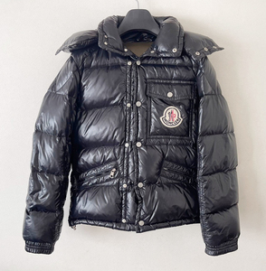 【 MONCLER / モンクレール 】★ K2 ★ ダウンジャケット ★ 希少なサイズ 0 ★ 着脱式フード ★ ブラック x カーキー ★ 黒系