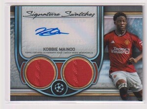 2024 Topps UEFA CL Kobbie Mainoo Manchester United Autograph & Jersey card #184/299