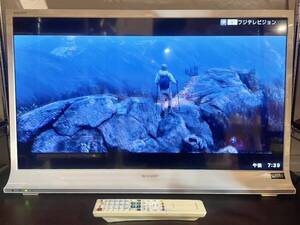 【No.650】SHARP AQUOS LC-32J9 32V型 2013年製 白 液晶カラーテレビ リモコン付き シャープ アクオス 32インチ TV 地上デジタル 中古品