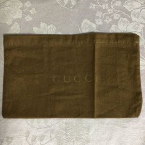 GUCCI グッチ 布袋　お財布用　長財布用　茶　巾着　14.5㎝×23.5㎝　送料無料