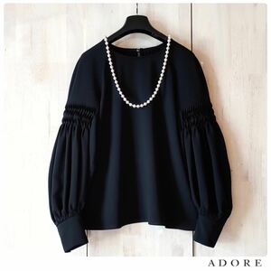 ◆幻◆ 春物美品　定価3.2万円 ADORE ドライライトジョーゼットブラウス