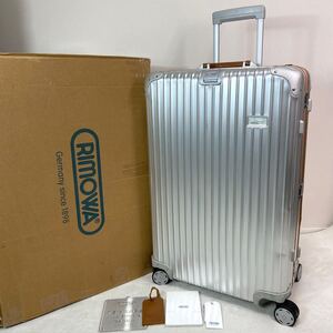 初期 美品　RIMOWA Lufthansa Boeing リモワ　ルフトハンザ　ボーイング　747-8初期 87L キャリーケース　シルバー　完備品