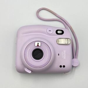 △【売り切り】 FUJIFILM instax mini11 チェキ インスタントカメラ 通電確認済み フィルムカメラ パープル ポラロイド フジフィルム 